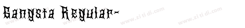 Gangsta Regular字体转换